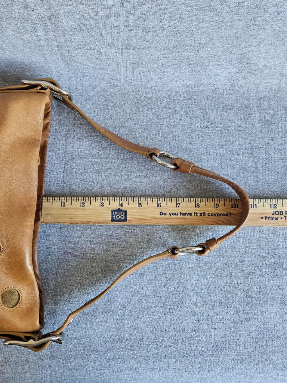 Coach Tan Brown Applique Soho Shoulder Bag Silver Hardware F10651 Polka Dot Y2K - Picture 11 of 15
